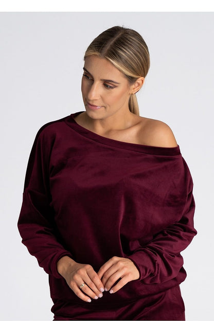 Boat neckline top