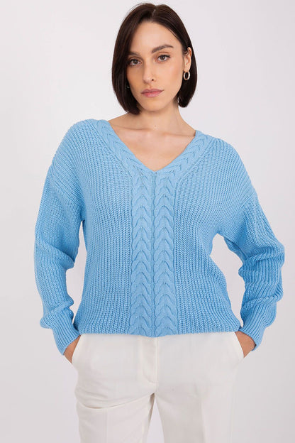 V-neck jumper lightblue