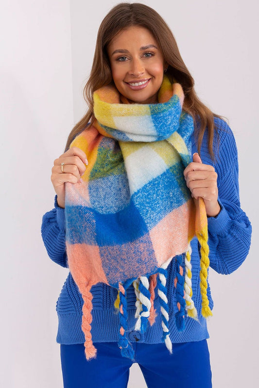 Multicolor plaid scarf