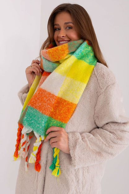 Multicolor plaid scarf