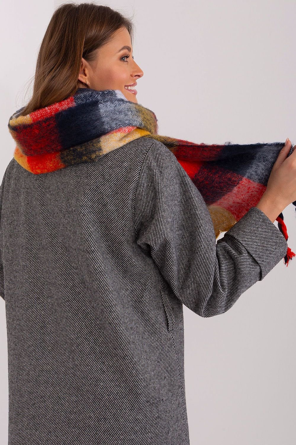 Multicolor plaid scarf