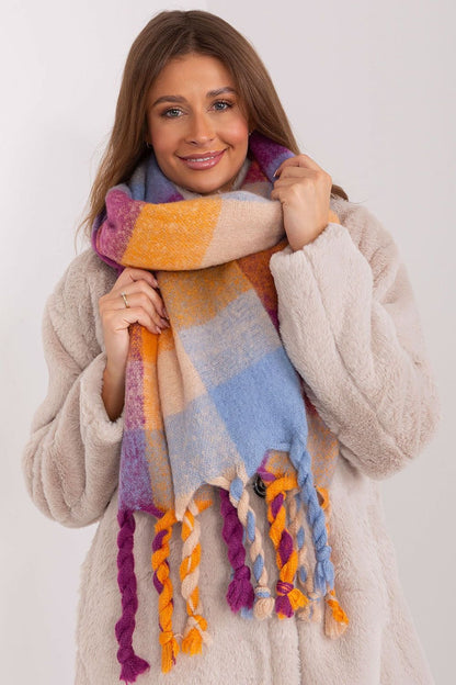 Multicolor plaid scarf