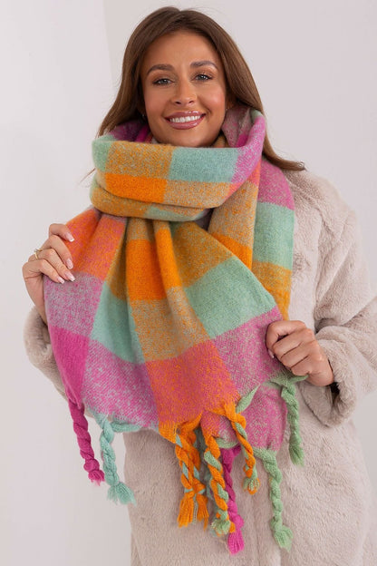 Multicolor plaid scarf