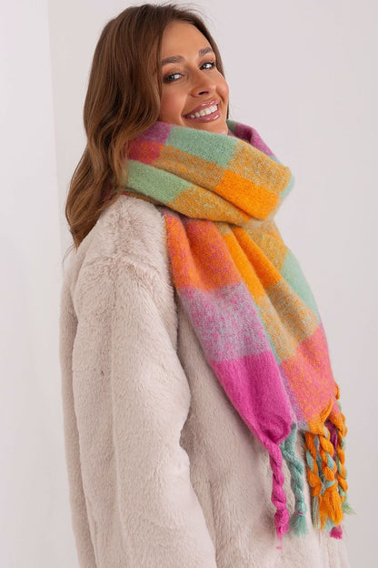 Multicolor plaid scarf