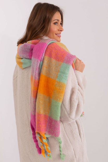 Multicolor plaid scarf