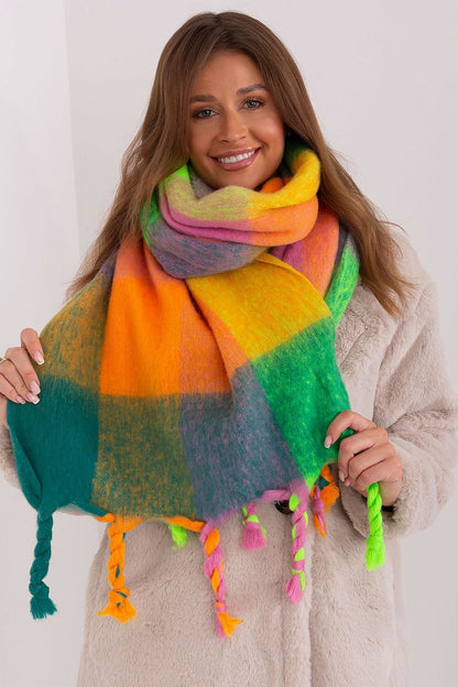 Multicolor plaid scarf