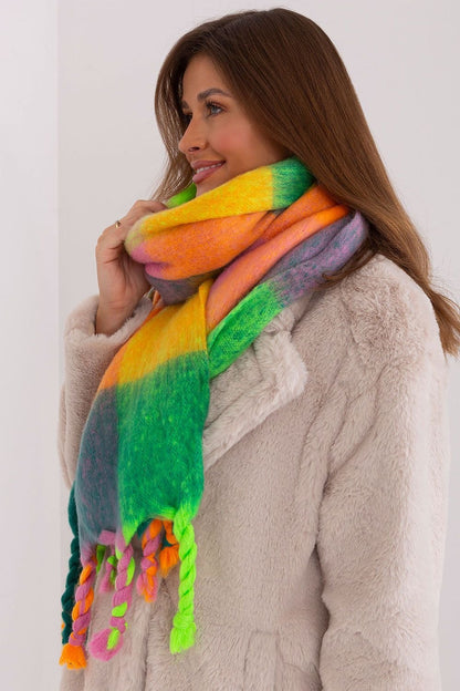 Multicolor plaid scarf