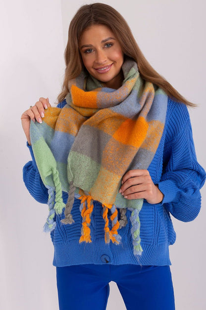 Multicolor plaid scarf