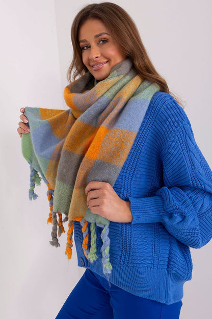 Multicolor plaid scarf