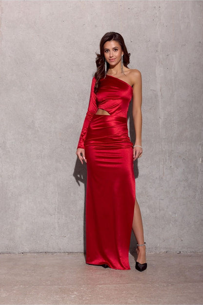 Satin long dress