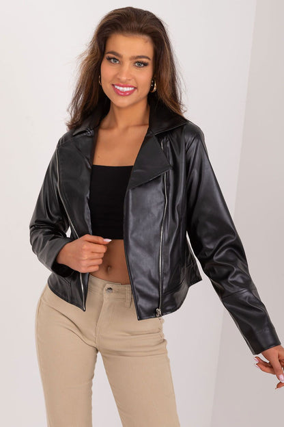 Eco-leather biker jacket