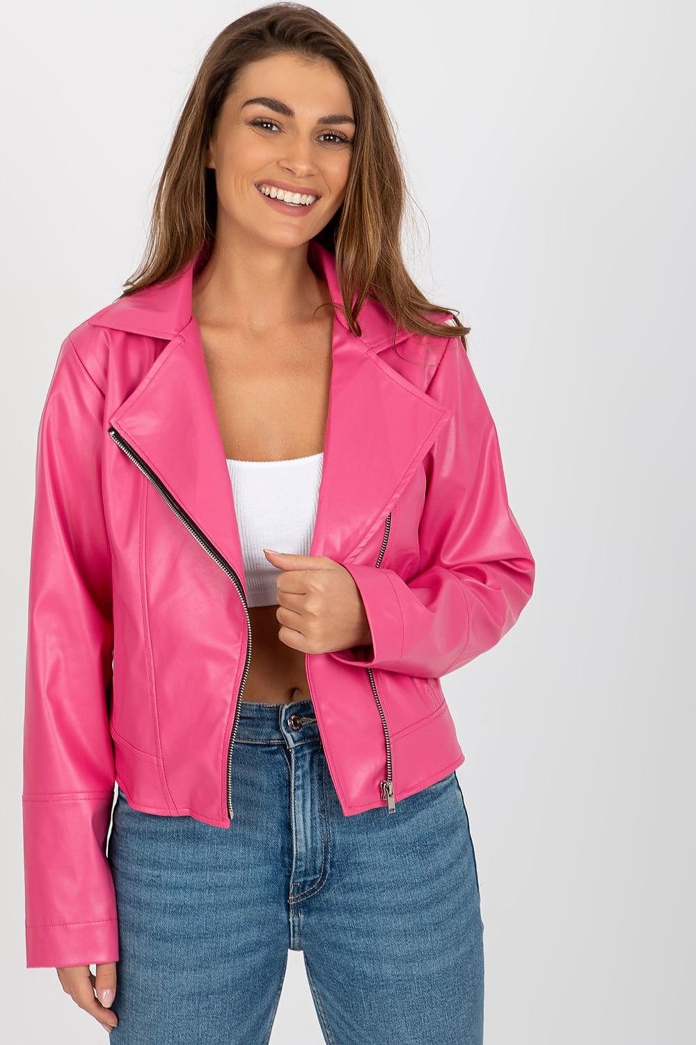 Eco-leather biker jacket