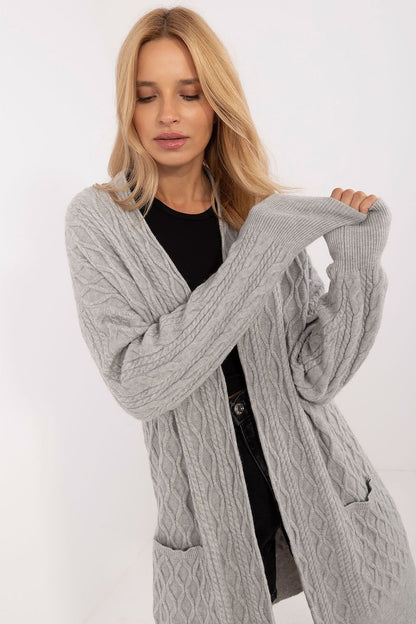 Textured cardigan long