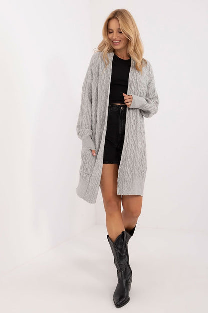 Textured cardigan long