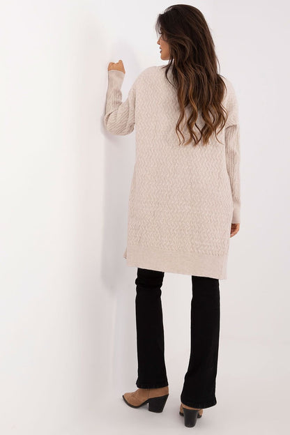 Textured cardigan long