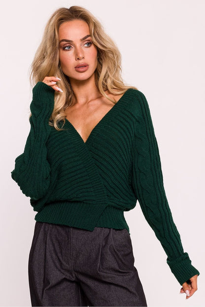 Ribbed yarn sweater