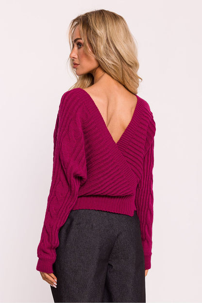 Ribbed yarn sweater