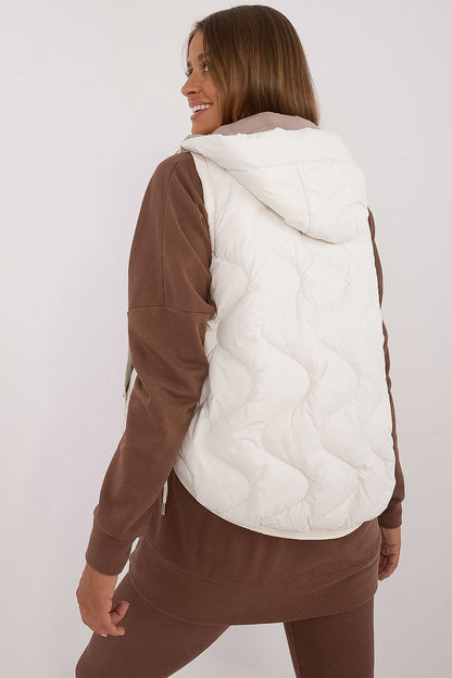 Quilted gilet vest white