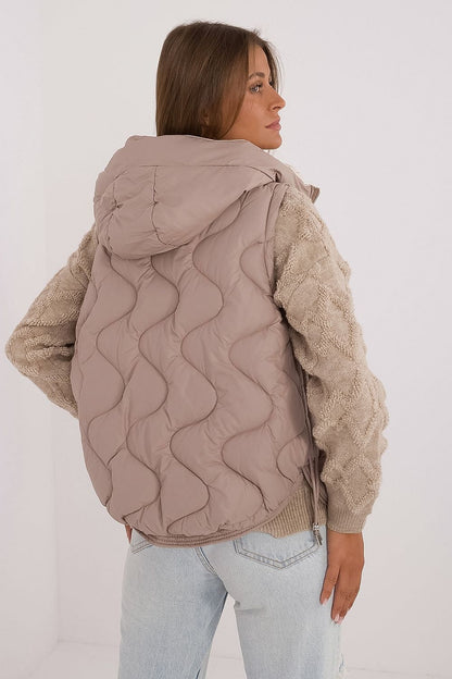 Quilted gilet vest nude