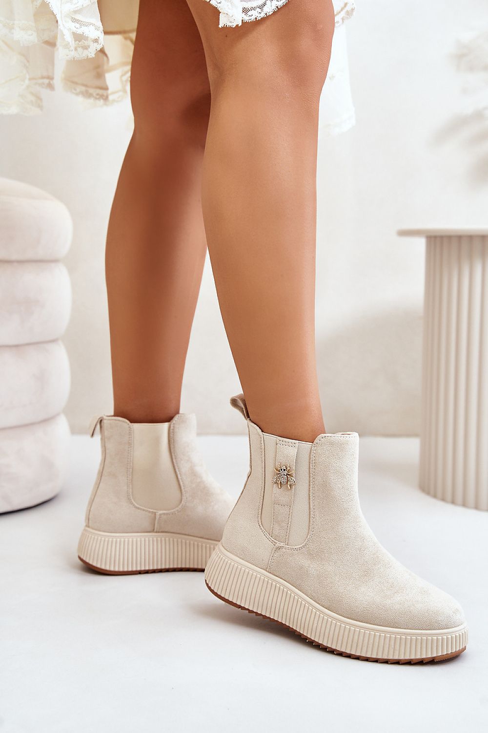 Suede ankle boots