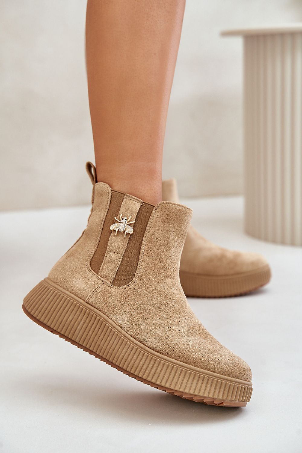 Suede ankle boots