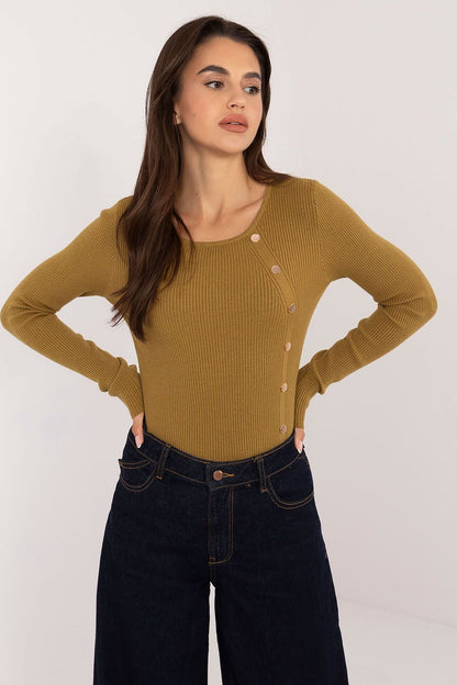 Gold button jumper