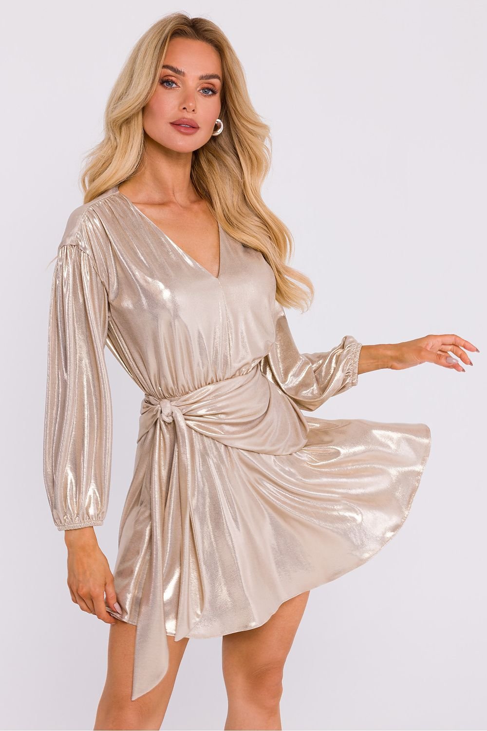 Stylish metallic mini dress