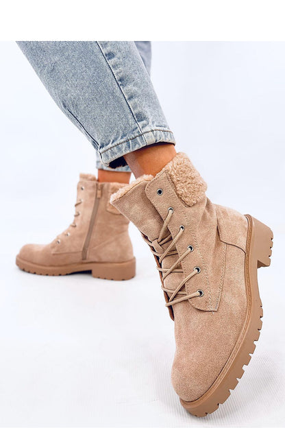 Lace up suede boots