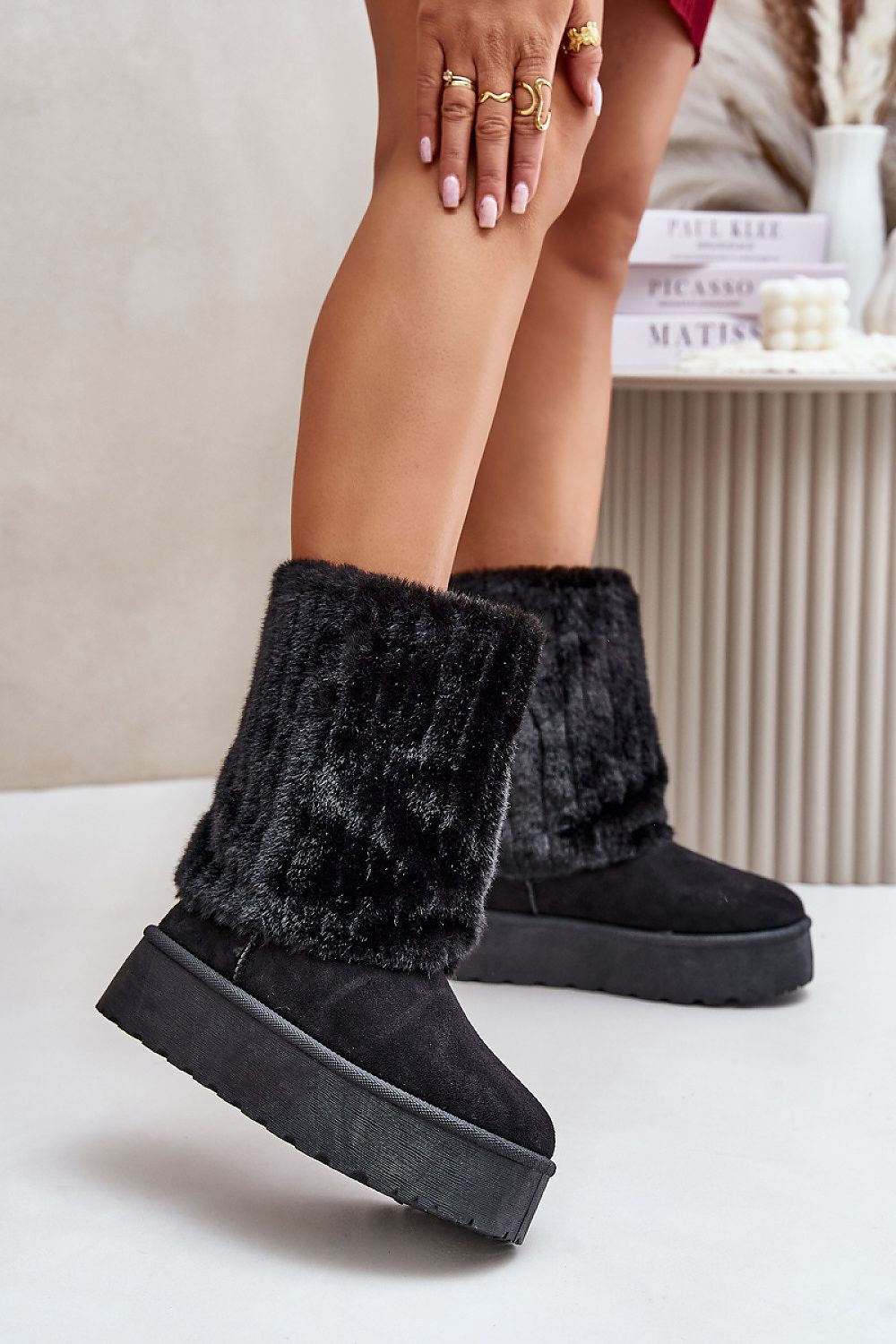 Furry boots