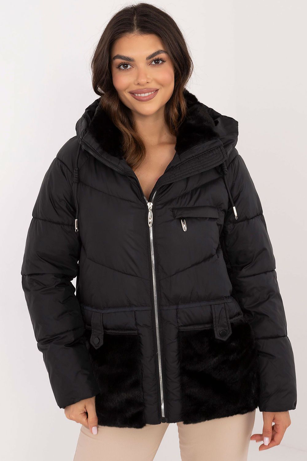 Combi faux fur jacket