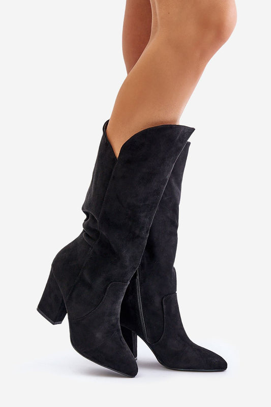 Suede cowgirl boots