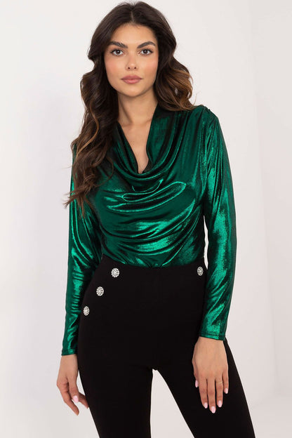 Metallic festive top