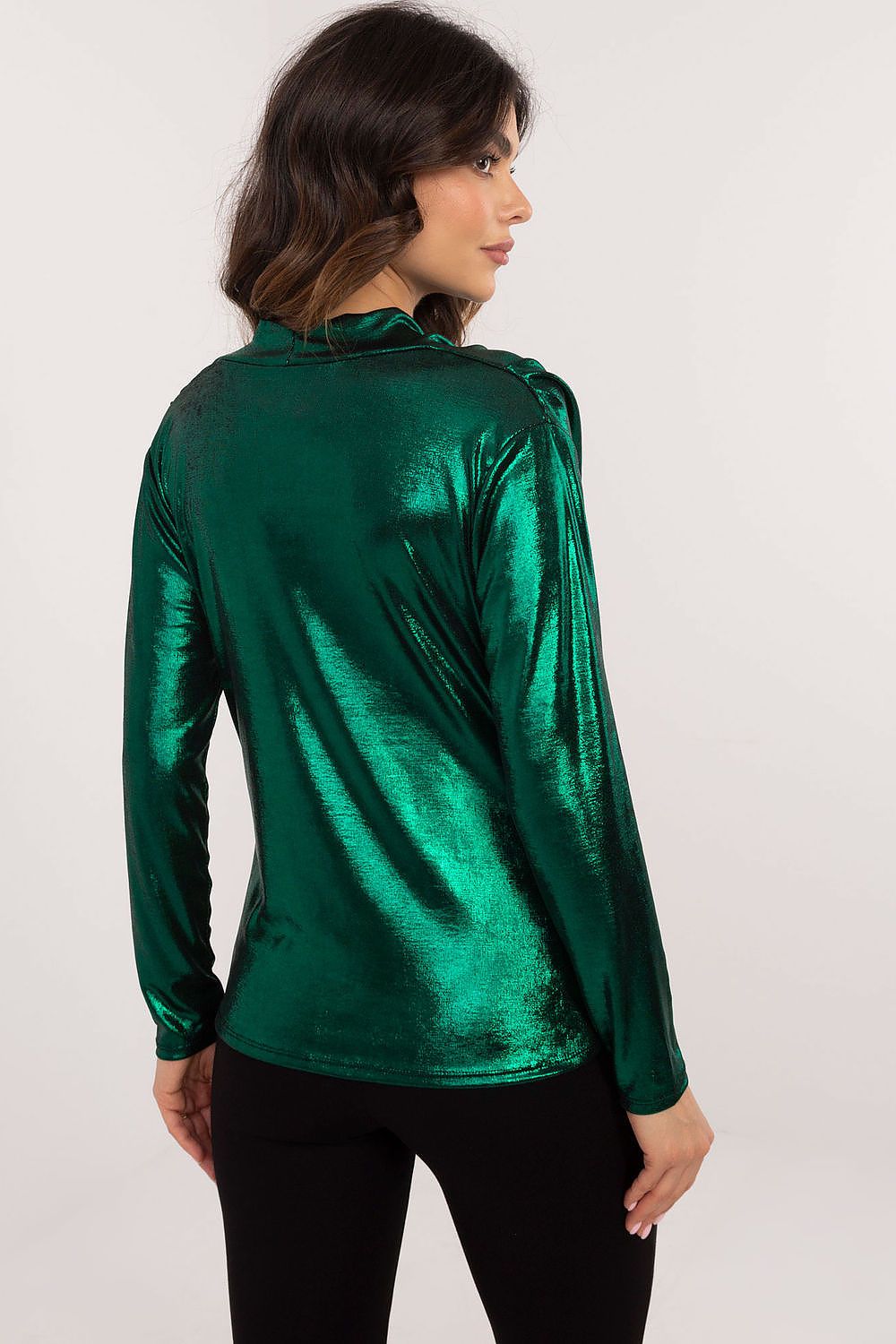 Metallic festive top