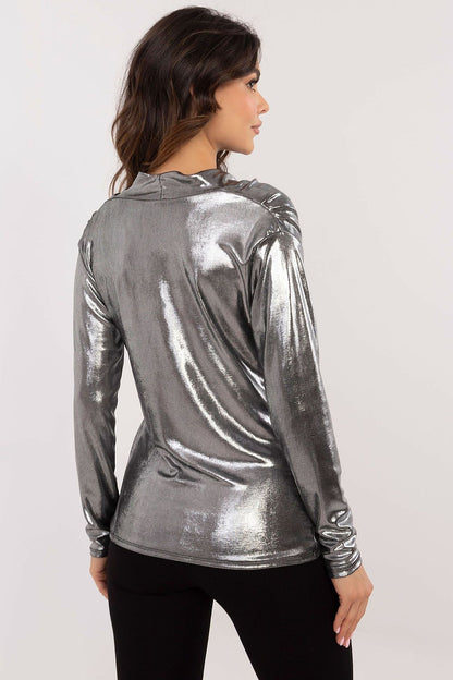 Metallic festive top