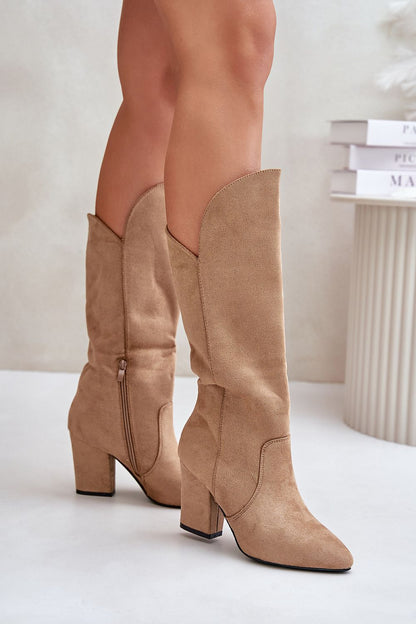 Suede cowgirl boots