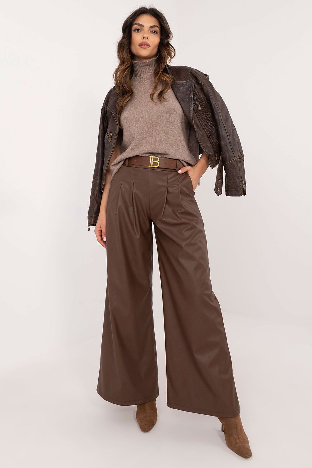 Eco leather trousers