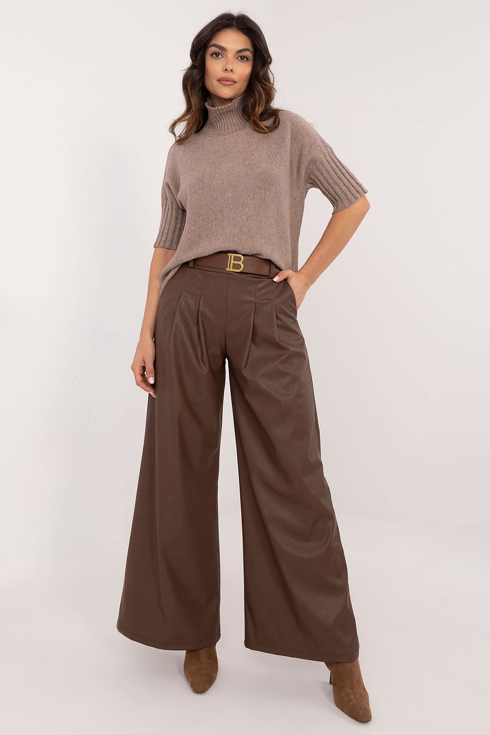 Eco leather trousers