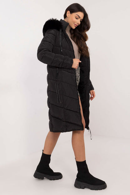 Knee-length padded jacket