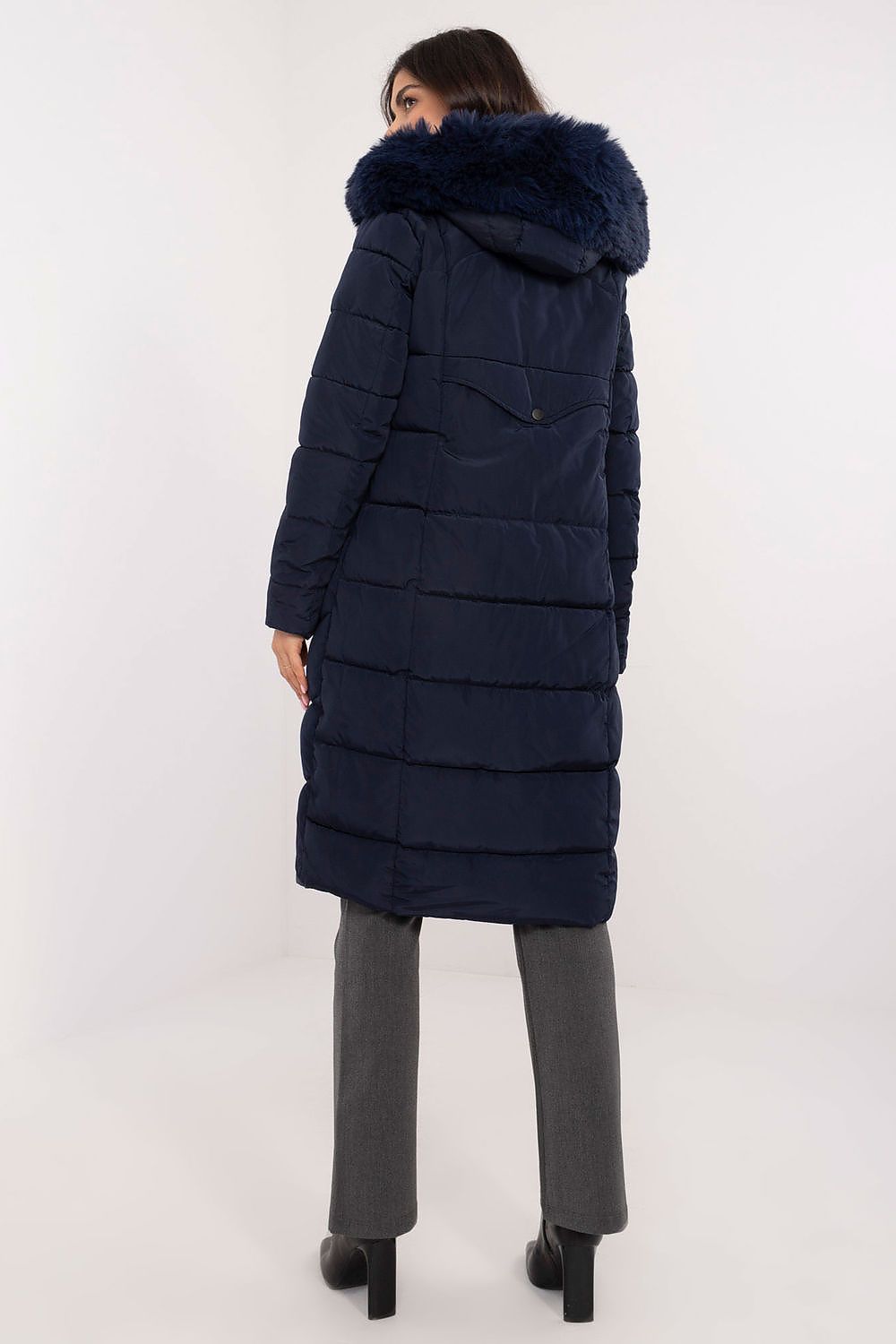 Knee-length padded jacket