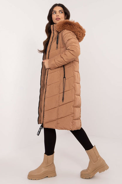 Knee-length padded jacket