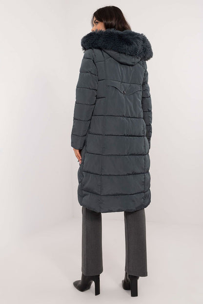 Knee-length padded jacket