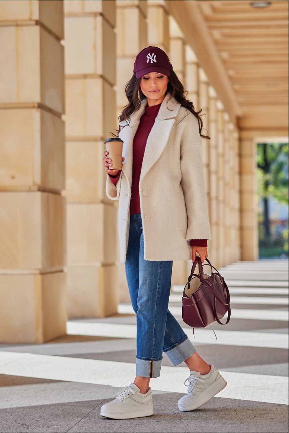 Oversized Camila coat white