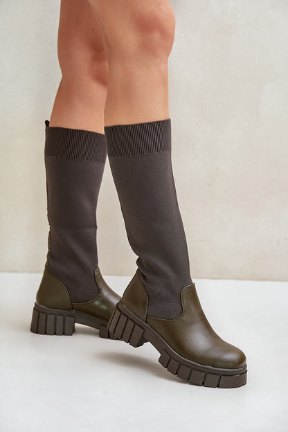 Chunky sock boots