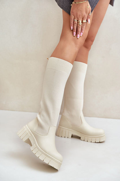 Chunky sock boots