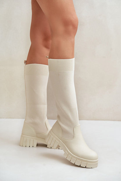 Chunky sock boots