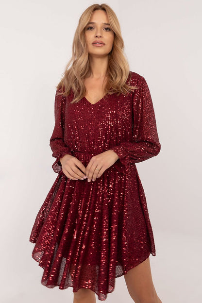 Sequin flared cut dress