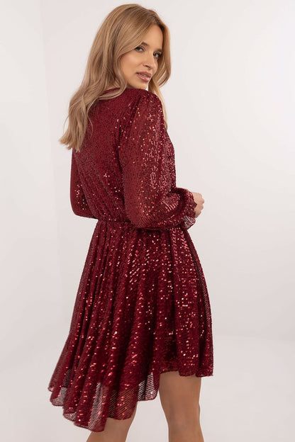 Sequin flared cut dress