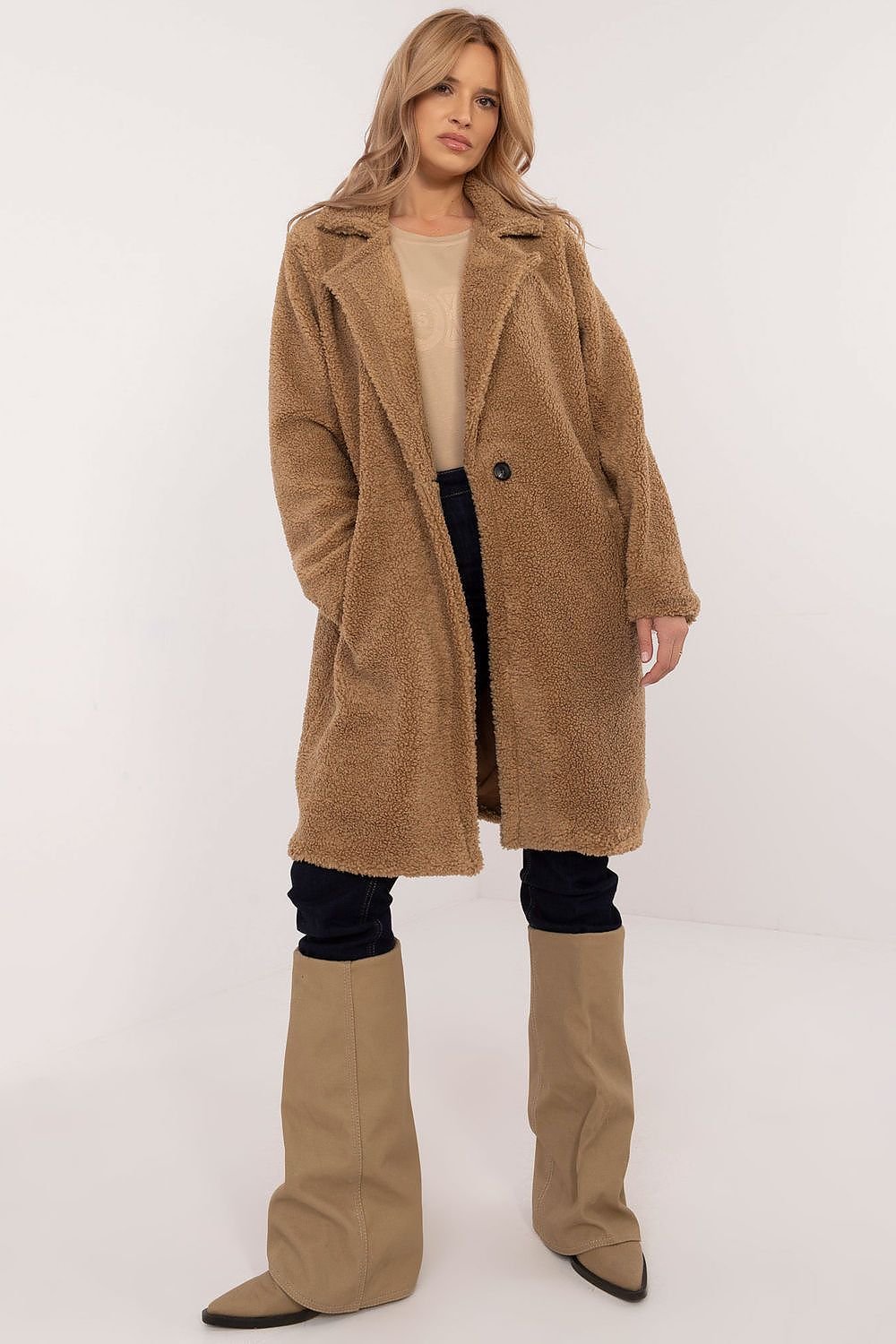 Elegant teddy coat long