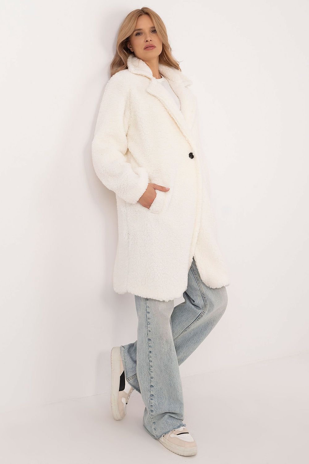 Elegant teddy coat long