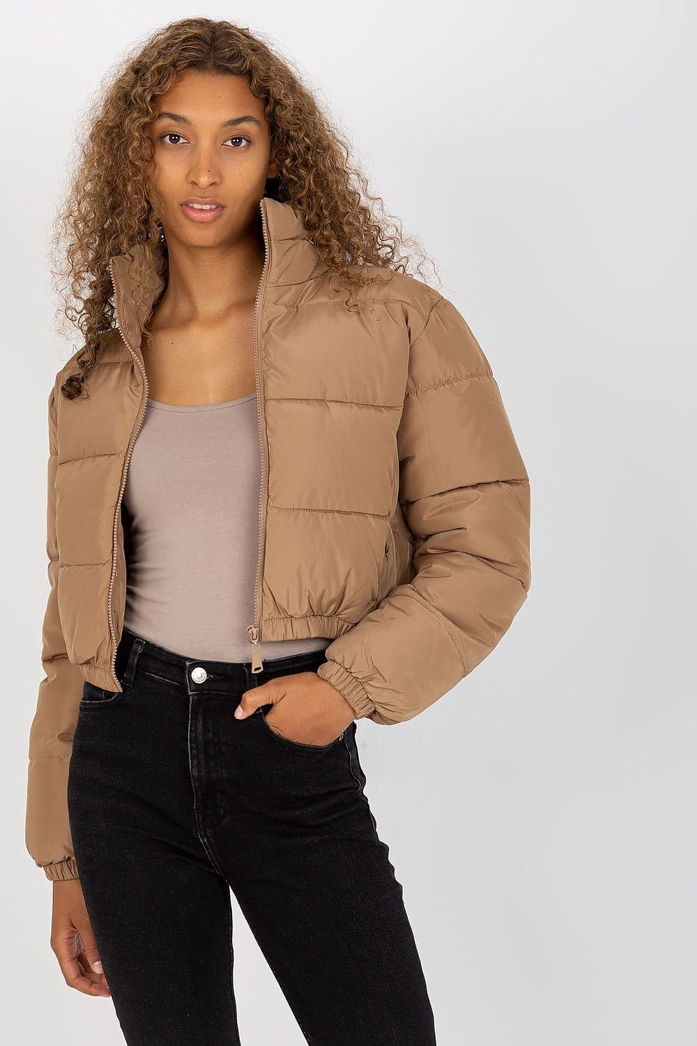 Zippered jacket extra short